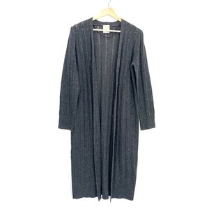 Artistic Works by Lu Gray Loose Knit Open Front Long Cardigan Size Medium